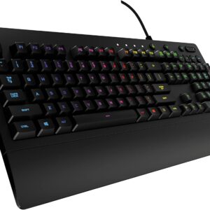 Logitech G213 Prodigy Gaming Keyboard, LIGHTSYNC RGB Backlit Keys, Spill-Resistant, Customizable Keys, Dedicated Multi-Media Keys – Black