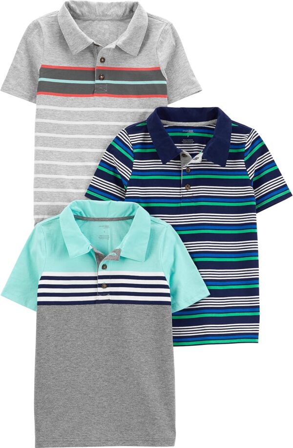 Simple Joys by Carter's Boys' 3-Pack Short Sleeve Polo