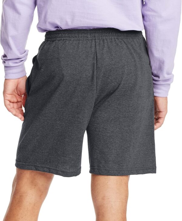 Hanes Men's Athletic Shorts, Favorite Cotton Jersey Shorts, Pull-On Knit Shorts with Pockets, Knit Gym Shorts, 7.5" Inseam - Image 2