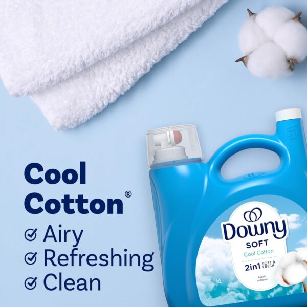 Downy Fabric Softener Liquid, Cool Cotton Scent, 140 fl oz, 190 Loads - Image 5