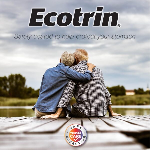 Ecotrin Low Strength Aspirin, 81mg Low Strength, 365 Safety Coated Tablets - Image 4