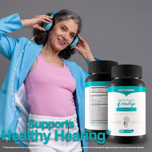 Best Ear Support Oveallgo Eco Pure Pro - Our Best Tinnitus Relief for Ringing Ears - Ear Health Tinnitus Supplements - Clear Tinnitus Pills - Help Stop Ringing in the Ears - Ringing in the Ears Relief - Image 6