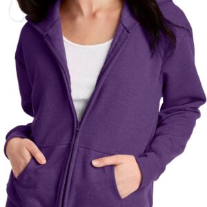 Hanes Women's Hoodie, Ecosmart Fleece Full-zip Hoodie, Zip-up Hooded Sweatshirt