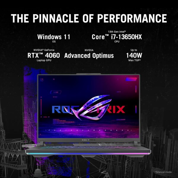 ASUS ROG Strix G16 (2024) Gaming Laptop, 16” 16:10 FHD 165Hz Display, NVIDIA® GeForce RTX™ 4060, Intel Core i7-13650HX, 16GB DDR5, 1TB PCIe Gen4 SSD, Wi-Fi 6E, Windows 11, G614JV-AS74 - Image 2