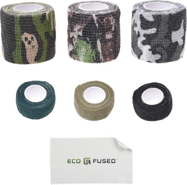 Eco-Fused Self-Adhering Bandage - Injury Wrap Tape for Pets, Dogs, Cats, Horses - Pack of 6 - Dog Bandages for Legs - Prevent Licking - Does not Stick to Hair - Elastic, Water Repellent, Breathable - Image 2