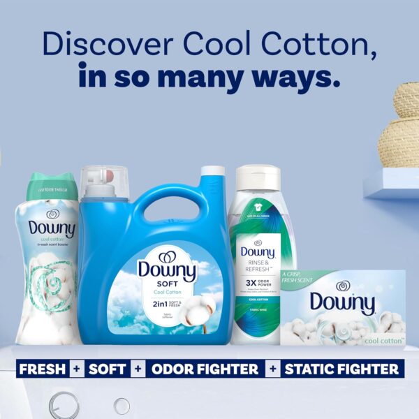 Downy Fabric Softener Liquid, Cool Cotton Scent, 140 fl oz, 190 Loads - Image 8