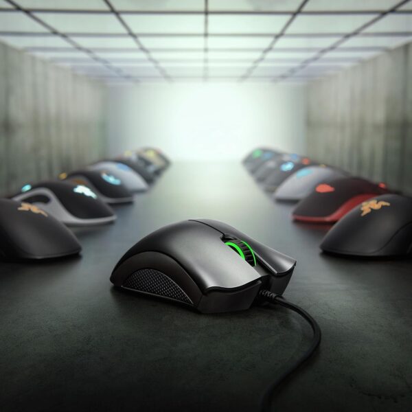 Razer DeathAdder Essential Gaming Mouse: 6400 DPI Optical Sensor - 5 Programmable Buttons - Mechanical Switches - Rubber Side Grips - Mercury White - Image 6