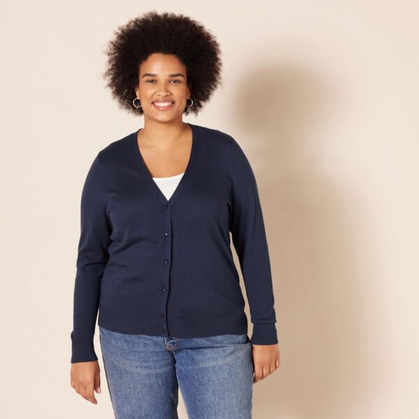 Amazon Essentials Women's Lightweight V-Neck Cardigan Sweater (Available in Plus Size) - Image 6