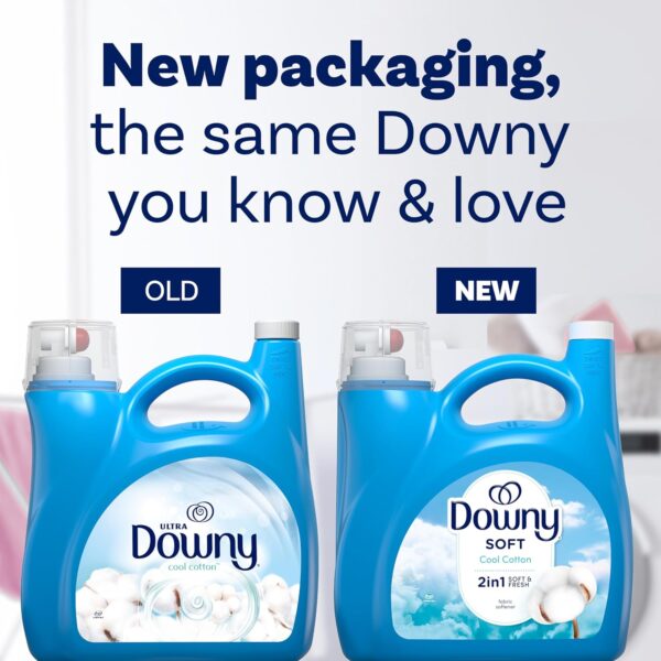 Downy Fabric Softener Liquid, Cool Cotton Scent, 140 fl oz, 190 Loads - Image 9