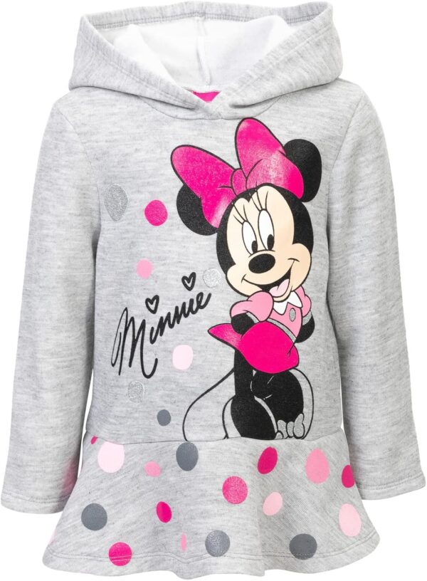 Disney Minnie Mouse Mickey Mouse Pullover Fleece Hoodie and Leggings Outfit Set Infant to Big Kid Sizes (12 Months - 14-16) - Image 4