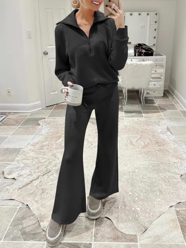 ANRABESS Women 2 Piece Outfits Sweatsuit Oversized Sweatshirt Sweatpants Tracksuit Sweat Lounge Matching Set 2024 Fall Trendy - Image 9