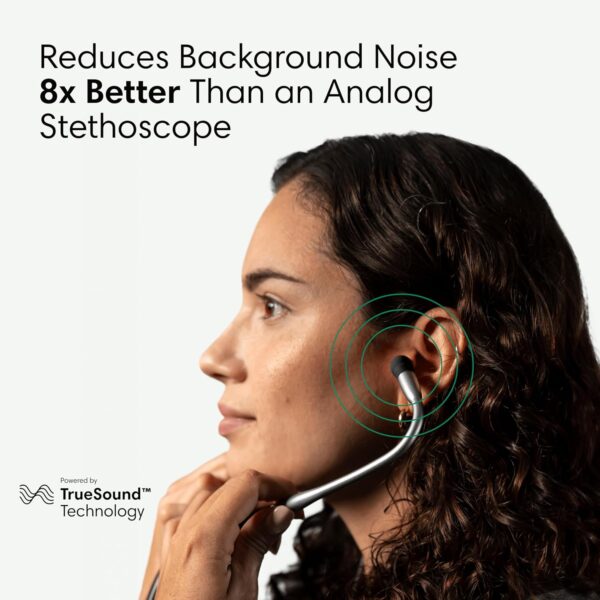 Eko CORE 500™ Digital Stethoscope — The Pinnacle of Digital Stethoscope Technology, Combining TrueSound™ Audio with 3-Lead ECG and a Full-Color Display, Silver, COR501 - Image 4