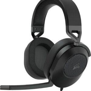 CORSAIR HS65 SURROUND Multiplatform Wired Gaming Headset – Dolby Atmos – SonarWorks SoundID – iCUE Compatible – PC, Mac, PS5, PS4, Xbox, Nintendo Switch, Mobile – Carbon