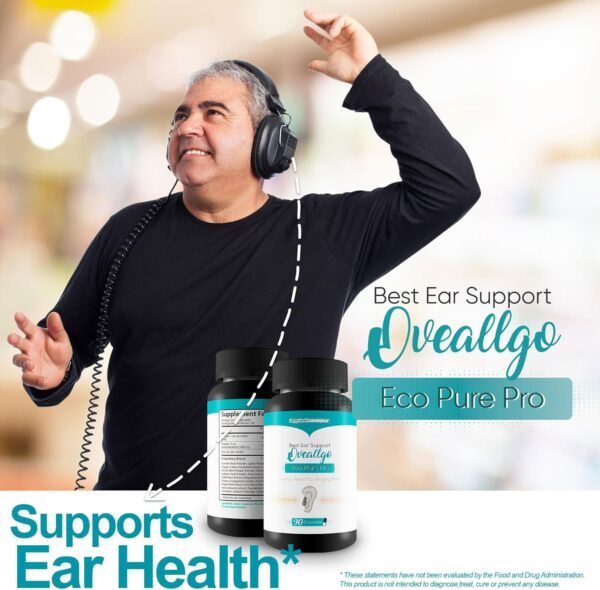 Best Ear Support Oveallgo Eco Pure Pro - Our Best Tinnitus Relief for Ringing Ears - Ear Health Tinnitus Supplements - Clear Tinnitus Pills - Help Stop Ringing in the Ears - Ringing in the Ears Relief - Image 5