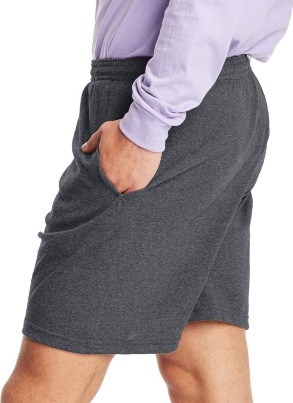 Hanes Men's Athletic Shorts, Favorite Cotton Jersey Shorts, Pull-On Knit Shorts with Pockets, Knit Gym Shorts, 7.5" Inseam - Image 3