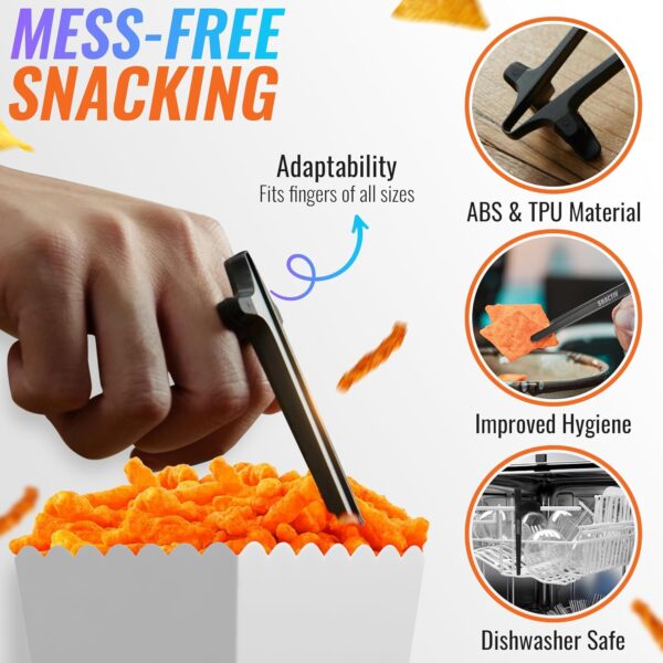 SNACTIV PRO Finger Chopsticks for Gamers - As Seen on Shark Tank! The Official Snacking Tool of the Future - Enjoy Snacks and Chips with Ease - Innovative Gaming Snacking Solution - Snack Chopsticks - Image 2