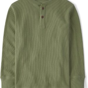 The Children's Place Boys' Long Sleeve Thermal Henley Shirt