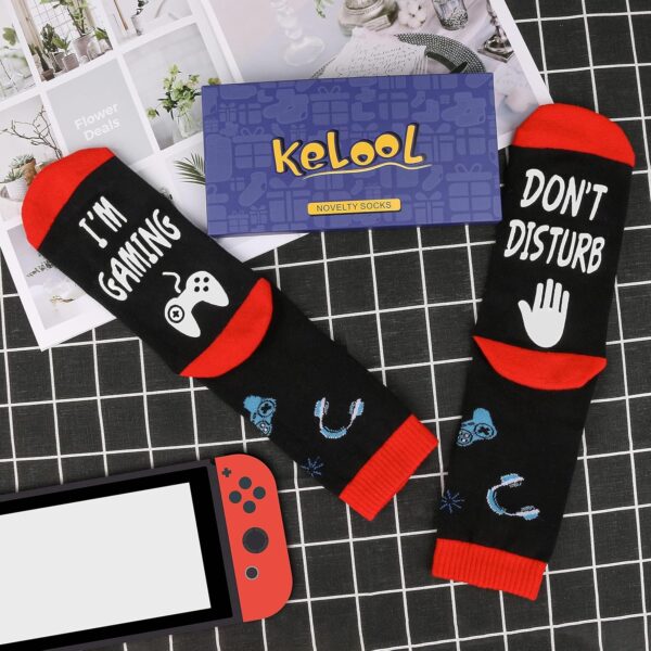 Do Not Disturb I'm Gaming Socks,Boy Gifts Ideas,Men Gifts For Christmas,Funny Gamer Socks Gifts for Men,Him,Dad,Sons,TeenBoys - Image 2