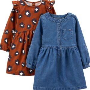 Simple Joys by Carter's Girls' 2-Pack Stretch Rib Dresses