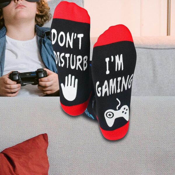 Do Not Disturb I'm Gaming Socks,Boy Gifts Ideas,Men Gifts For Christmas,Funny Gamer Socks Gifts for Men,Him,Dad,Sons,TeenBoys - Image 5