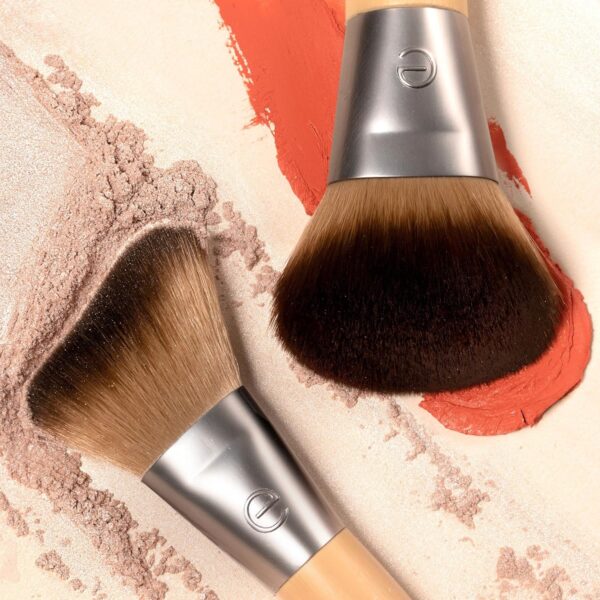 EcoTools Blush + Highlight Brush Duo, Makeup Brushes For Liquid, Cream, & Powder Highlight & Blush, Enhance Natural Skin, Eco-Friendly Makeup Brush Set, Synthetic Bristles, 2 Piece Set - Image 9