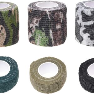 Eco-Fused Self-Adhering Bandage - Injury Wrap Tape for Pets, Dogs, Cats, Horses - Pack of 6 - Dog Bandages for Legs - Prevent Licking - Does not Stick to Hair - Elastic, Water Repellent, Breathable