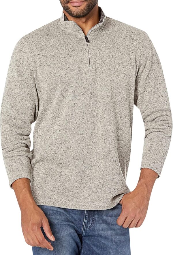 Wrangler Authentics Men's Long Sleeve Fleece Quarter-Zip Sweater - Image 4