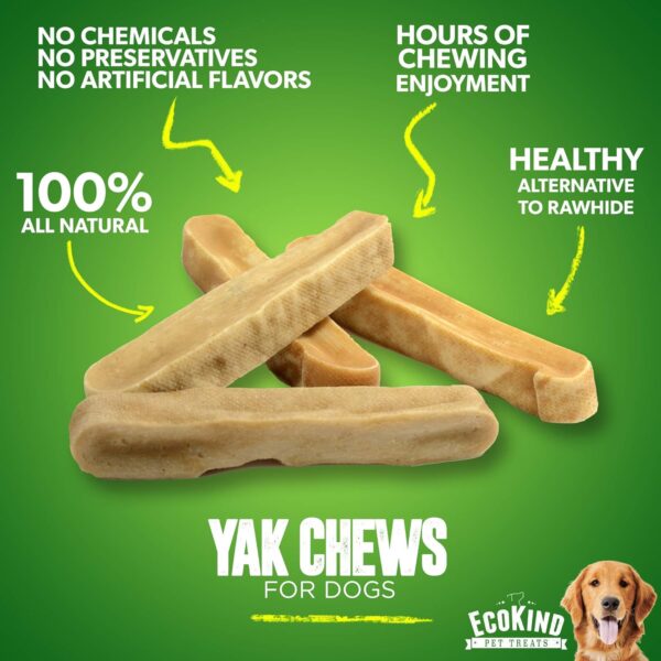 EcoKind Premium Gold Yak Cheese Himalayan Dog Chews, Dog Treats Large Breed, All Natural, High Protein, for Aggressive Chewers, Large - 20 Chews - Image 3