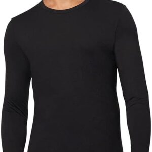 32 Degrees Men's Lightweight Baselayer Crew Top | Long Sleeve | Form Fitting | 4-Way Stretch | Thermal