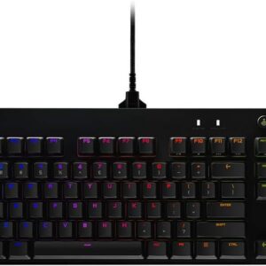 Logitech G PRO Mechanical Gaming Keyboard, Ultra Portable Tenkeyless Design, Detachable Micro USB Cable, 16.8 Million Color LIGHTSYNC RGB Backlit Keys
