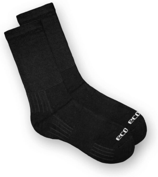 Diabetic Socks - 3 Pair- Medium - Crew w/Arch Support - Size 9-11 - Blac...