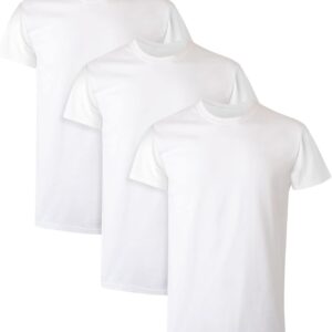 Hanes Men's Cotton, Moisture-Wicking Crew Tee Undershirts, Multi-Packs Available