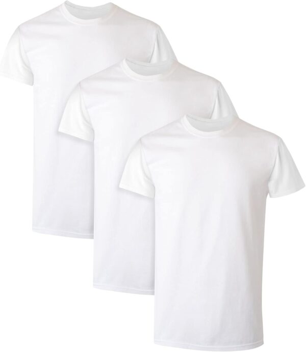 Hanes Men's Cotton, Moisture-Wicking Crew Tee Undershirts, Multi-Packs Available