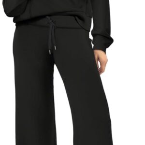 XIEERDUO Lounge Sets For Women 2 Piece Outfits Half Zip Sweatshirt And Wide Leg Sweatpant 2024 Sweatsuit Tracksuit
