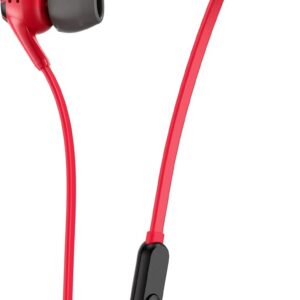 HyperX Cloud Earbuds II – 14mm Drivers, Four Eartips, Hard-Shell Carrying Case, Low-Profile 90° Plug, 3.5mm Plug, Built-in Microphone, Multi-Function Button, PC, Mobile, Nintendo Switch – Red