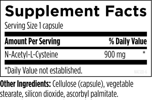 Designs for Health N-Acetyl-L-Cysteine - 900mg NAC, Antioxidant Glutathione Precursor - Detox + Workout Recovery Support - Non-GMO + Gluten Free Supplement (120 Capsules) - Image 3