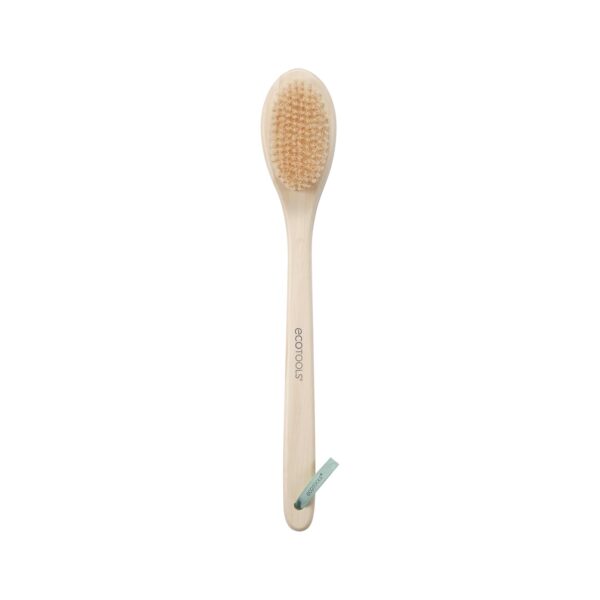 EcoTools Bath Bristle Brush, Bath Brush with Long Handle, Cleanse Back & Hard-to-Reach Areas, Eco Friendly Shower Brush for Exfoliating, Cruelty Free Nylon Bristles, Vegan, 1 Count - Image 2