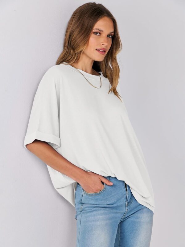 ANRABESS Women's Oversized T Shirts Short Sleeve Crewneck Summer Tops Casual Loose Basic Tee Shirts 2025 Trendy Clothes - Image 7