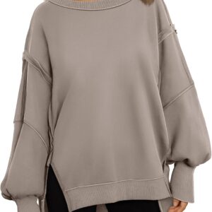 Trendy Queen Womens Oversized Sweatshirts Hoodies Crewneck Shirts Fall Outfits Teen Girls Y2k Winter Clothes