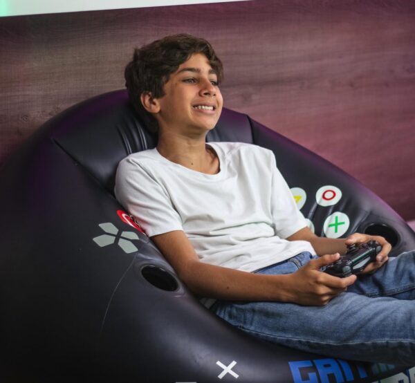 Inflatable Gaming Chair for Kids & Teens with Cup Holders and Side Pocket - This Air Gaming Bean Bag Chairs for Kids is The Perfect Furniture for Gamer Room Decor - Perfect Gaming Stuff for Boys 4-12 - Image 9