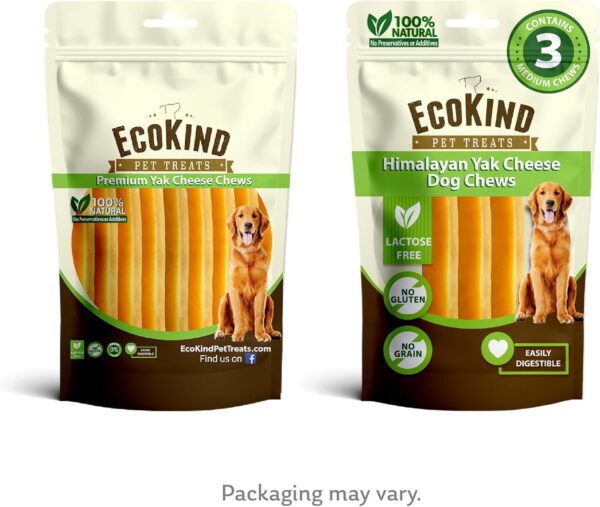 EcoKind Premium Gold Yak Cheese Himalayan Dog Chews, Healthy Dog Treats for Medium Dogs, All Natural, Long Lasting Dog Chew for Aggressive Chewers, High Protein, Rawhide Free Treat, Medium - 3 Chews - Image 5