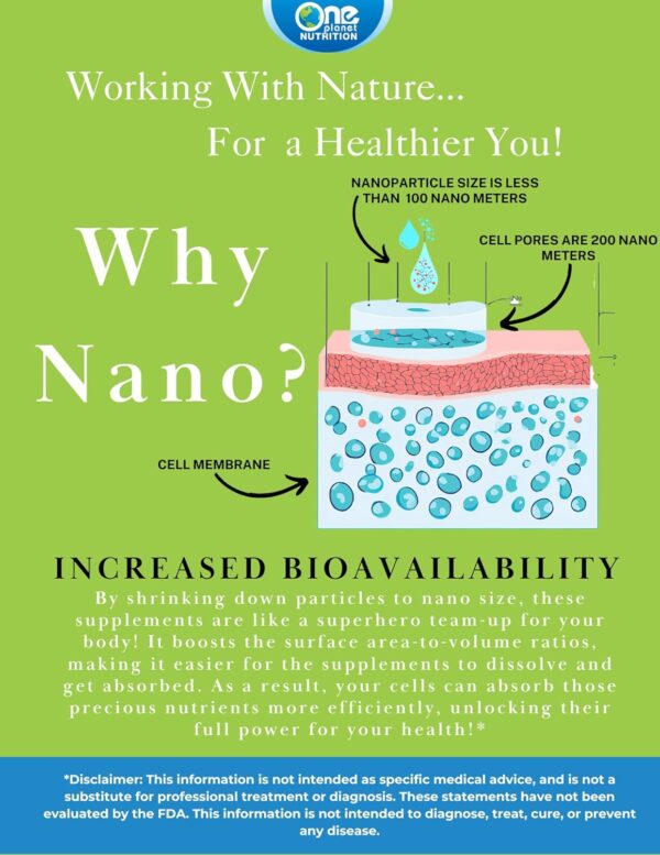 Nano Curcumin 500 mg Veggie Capsules (60 Servings), Nano for High Absorption, Supports Anti-Inflammatory & Immune Health, Non-GMO, Vegan, Gluten-Free - Image 3