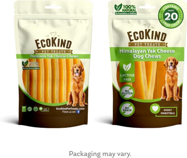 EcoKind Premium Gold Yak Cheese Himalayan Dog Chews, Dog Treats Large Breed, All Natural, High Protein, for Aggressive Chewers, Large - 20 Chews - Image 2