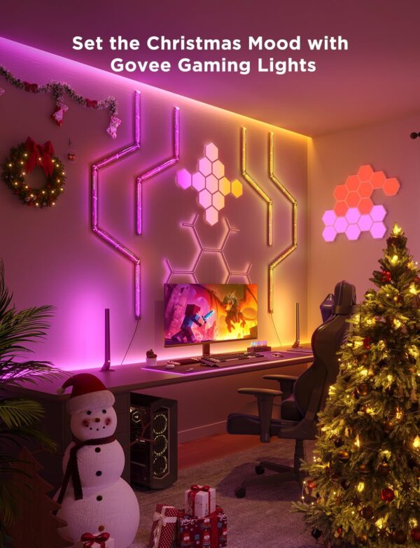 Govee x Evangelion RGBIC Gaming Light Bars H6047 with Smart Controller, Wi-Fi Smart LED Gaming Lights with Music Modes, 62 Scene Modes Built, Work with Alexa & Google Assistant, Game Room Light Decor - Image 2