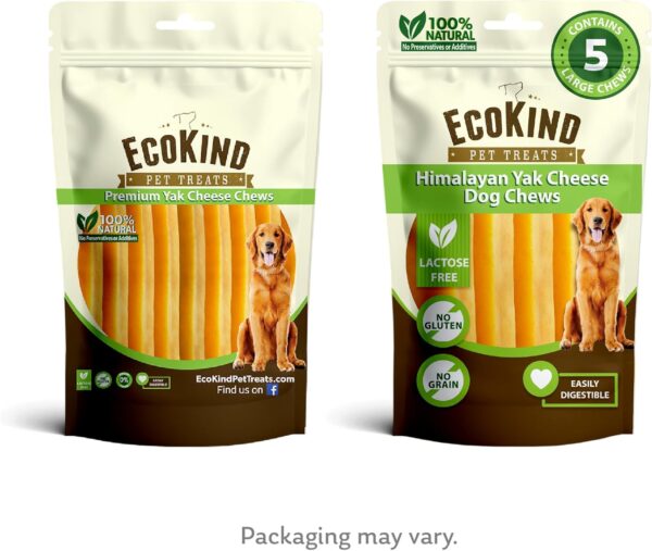 EcoKind Premium Gold Yak Cheese Himalayan Dog Chews, Dog Treats Large Breed, All Natural, High Protein, for Aggressive Chewers, Large - 5 Chews - Image 6