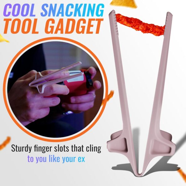 SNACTIV LITE Finger Chopsticks for Gamers 4PC Bundle - As Seen on Shark Tank! The Official Snacking Tool of the Future - Enjoy Snacks and Chips with Ease - Innovative Gaming Snacking Solution - Image 5