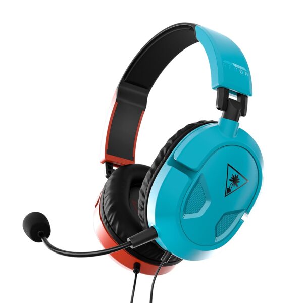 Turtle Beach Recon 50 Wired Gaming Headset – Nintendo Switch, Xbox Series X|S, Xbox One, PS5, PS4, PlayStation, Mobile & PC with 3.5mm – Removable Mic, 40mm Speakers, In-line Controls – Red/Blue