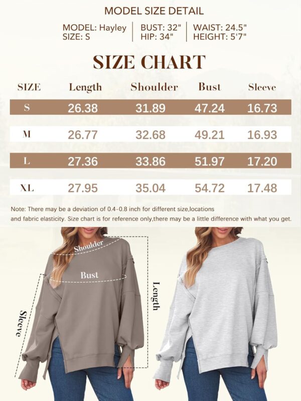 Trendy Queen Womens Oversized Sweatshirts Hoodies Crewneck Shirts Fall Outfits Teen Girls Y2k Winter Clothes - Image 6