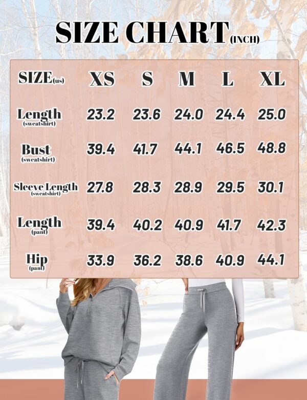 XIEERDUO Lounge Sets For Women 2 Piece Outfits Half Zip Sweatshirt And Wide Leg Sweatpant 2024 Sweatsuit Tracksuit - Image 7