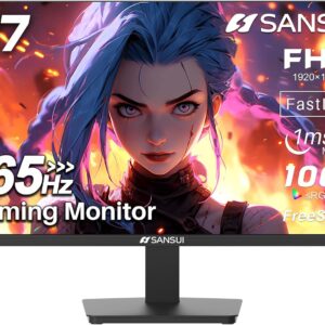 SANSUI Gaming Monitor 27 inch 165Hz 1ms PC Gaming Computer Monitor -FHD 1080P丨AMD FreeSync丨2 x HDMI 2.0丨1 x Display Port 1.4丨IPS丨Blacklevel Adjust丨VESA Compatible,Black (ES-G27F2)